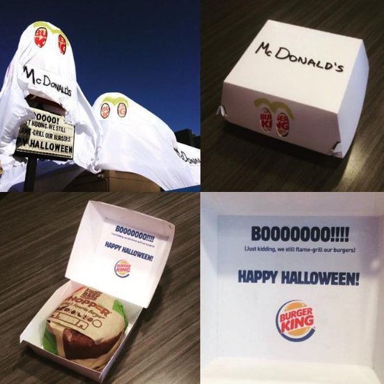 Ejemplo de publicidad de Halloween: Burger King y Mcdonalds